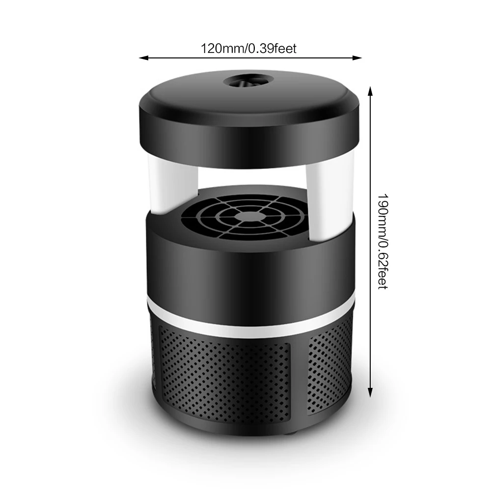 BORUiT 5 Вт Светодиодный светильник от комаров USB ингалятор от Насекомых ловушка 1800 об/мин девять листьев спираль тихий вентилятор электронный комарный убийца для кемпинга