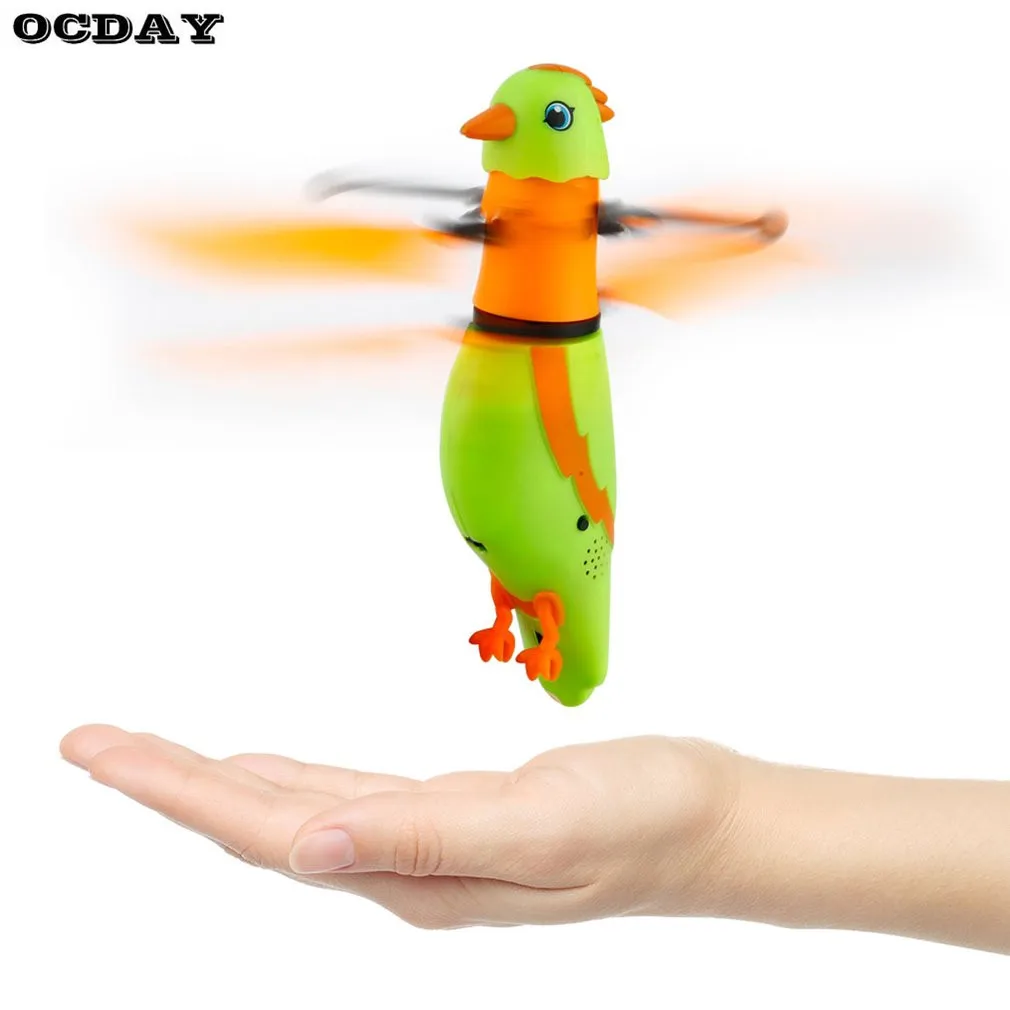 Mini Flying Induction Bird Hand Sensing Tracks Controling Helicopter