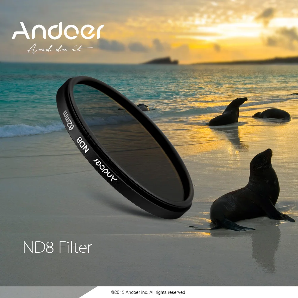 Andoer 77 мм УФ-объектив+ CPL+ ND8 Круговой Фильтр для фотоаппарата Nikon Canon Pentax sony Циркулярный поляризационный фильтр с ультратонкой оправой ND8 набор УФ-фильтров с нейтральной плотностью фильтр