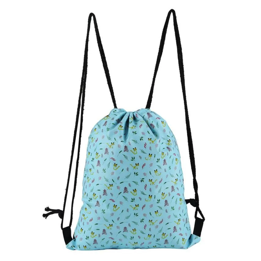 

Flod Drawstring Bag Women Men Boy Girls Trip Travel Drawstring Bags Large Capacity Pouch Bags String Bags Floral Backpacks#30