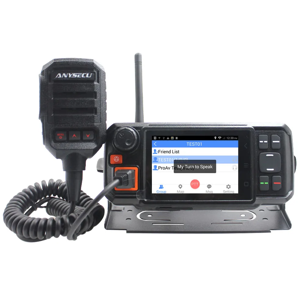 

Android Network Transceiver GPS Walkie Talkie SOS Radio 4G POC mobile Radio Anysecu N60plus Android car radio 4G-W2plus