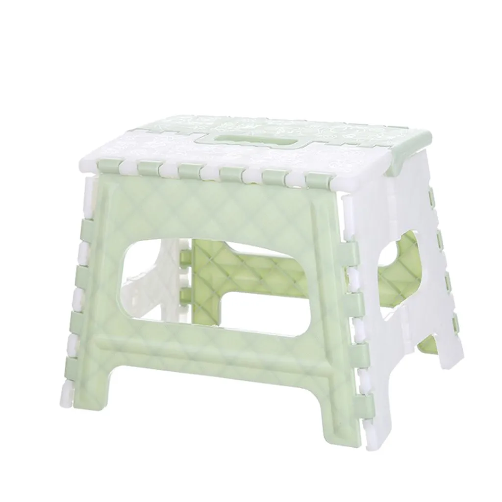 Plastic folding stool The Hot Creative Portable Multi Purpose Foldable Folded Sturdy Step Stool Home Kitchen Garage#5