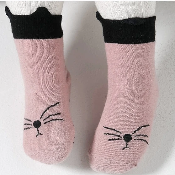 [Bosudhsou.] C26#12 пар/лот для маленьких мальчиков нескользящие носки для новорожденных Кот спортивные костюмы с противоскользящей поверхностью носки-тапочки детей Костюмы
