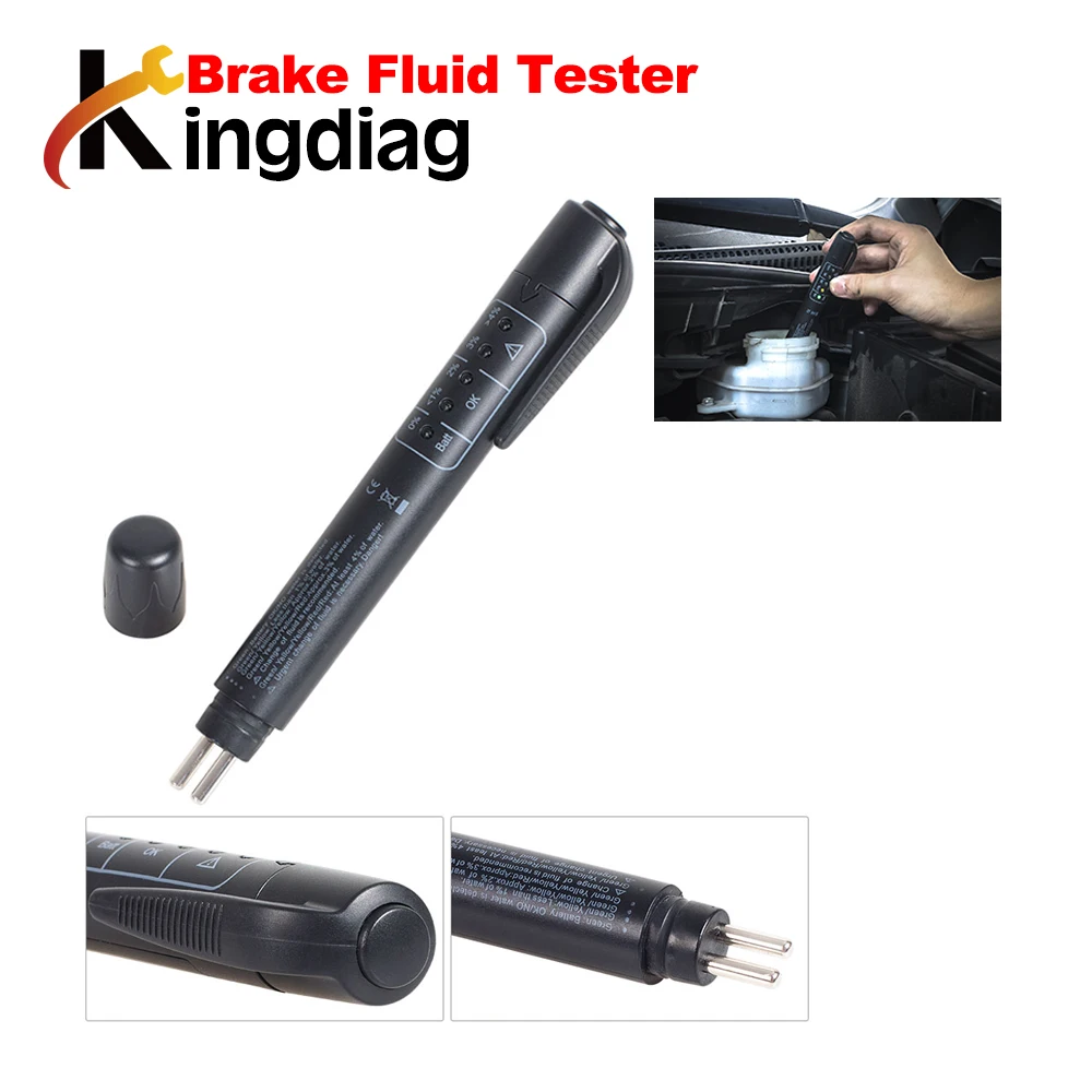 

Auto Liquid testing Brake Fluid Tester pen 5 LED indicator display for DOT3/DOT4 mini electronic pen brake fluid tester Digital