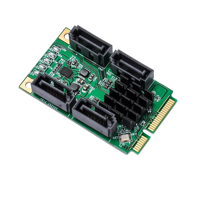 4 порта SATA III 6G Mini PCI Express Marvel 88SE9215 карта контроллера|Платы расширения| |