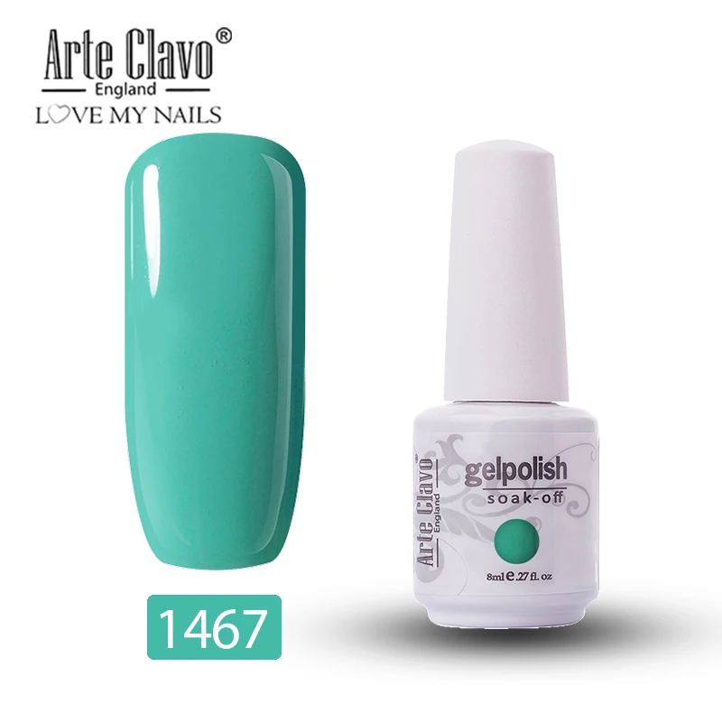 Arte Clavo 8 мл красный цвет серия гель лак длительная гелевая краска для ногтей дизайн сделай сам Топ гель Полировка Для ногтей украшение для ногтей - Цвет: 1467