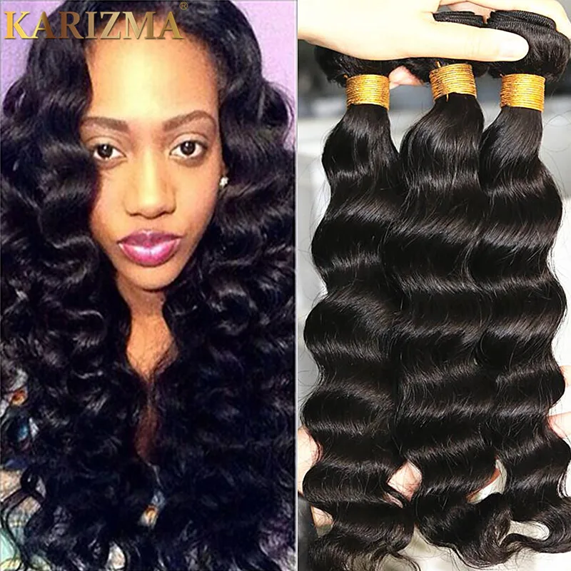 Brazilian Virgin Hair Loose Deep Wave 3 Bundles Curly Weave Human