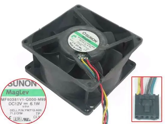 

SUNON MF80381V1-Q000-M99 Вентилятор охлаждения сервера DC 12V 6,1 A W 80x80x38 мм