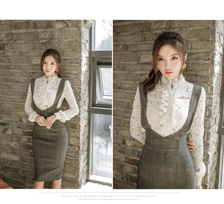 ZAWFL комплект из 2 предметов женские кружевные платья элегантные вечерние облегающие платья осень зима корейский OL карандаш облегающий костюм