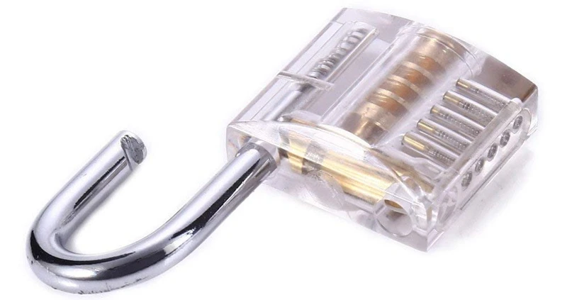 Mini Transparent Visible Pick Cutaway Practice Padlock Lock 4