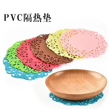 

Kitchen Bar Table Decoration Accessories Mats Color classic Insulation Thermal silicone cup mat 30pc/lot