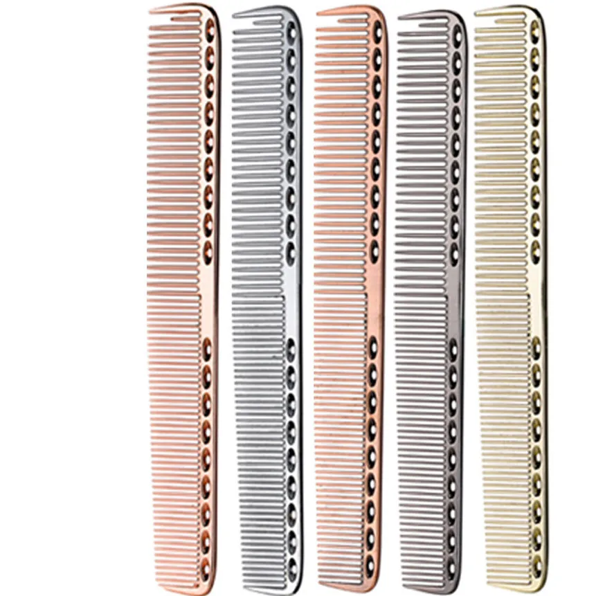 

2018 New Women's Fashion Stainless Steel Professional Salon Hair Hairdressing Anti-static Barbers Comb Drop Shipping 1j31