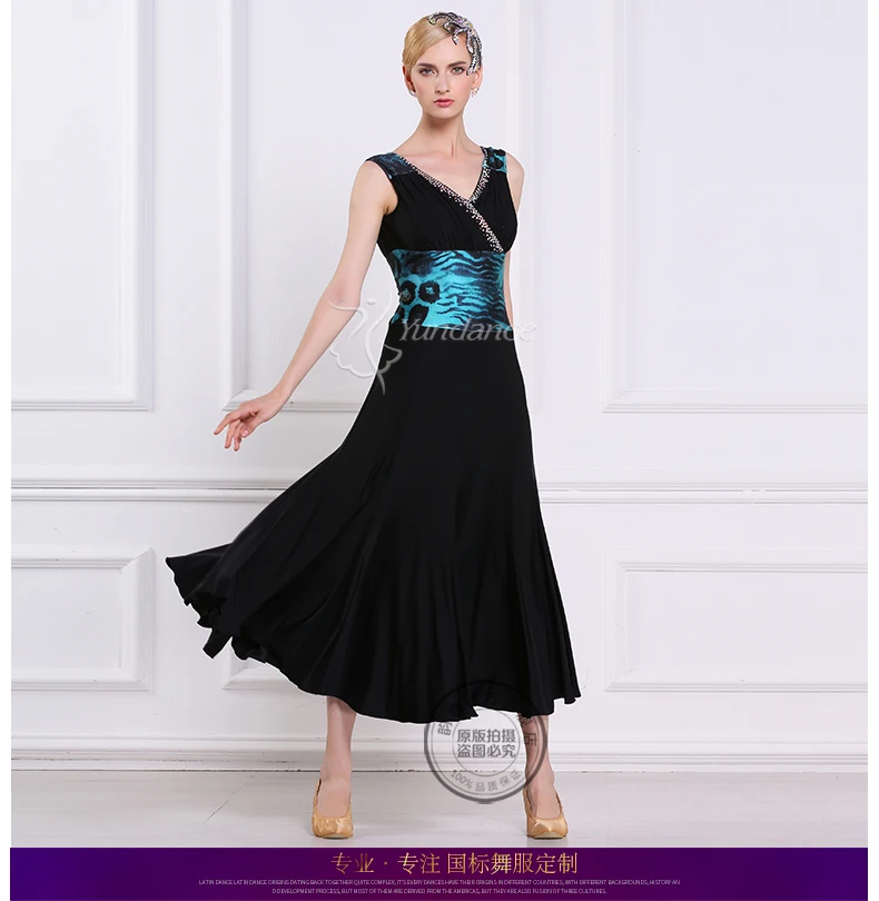 

Lady Customized Ballroom Dance Dress Girls Waltz Tango Dancing Dresses Female Standard Flamenco Stage Ballroom Costumes D-0411