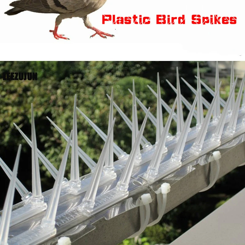 Plastic Pigeon Spikes Kit Balcony Bird Spikes Repellent,cover 40cm, Set