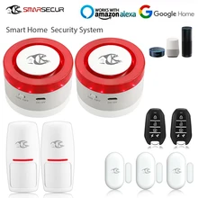 Wireless smart WIFI alarm siren kits  security system Auto-dial with Android IOS app control 
