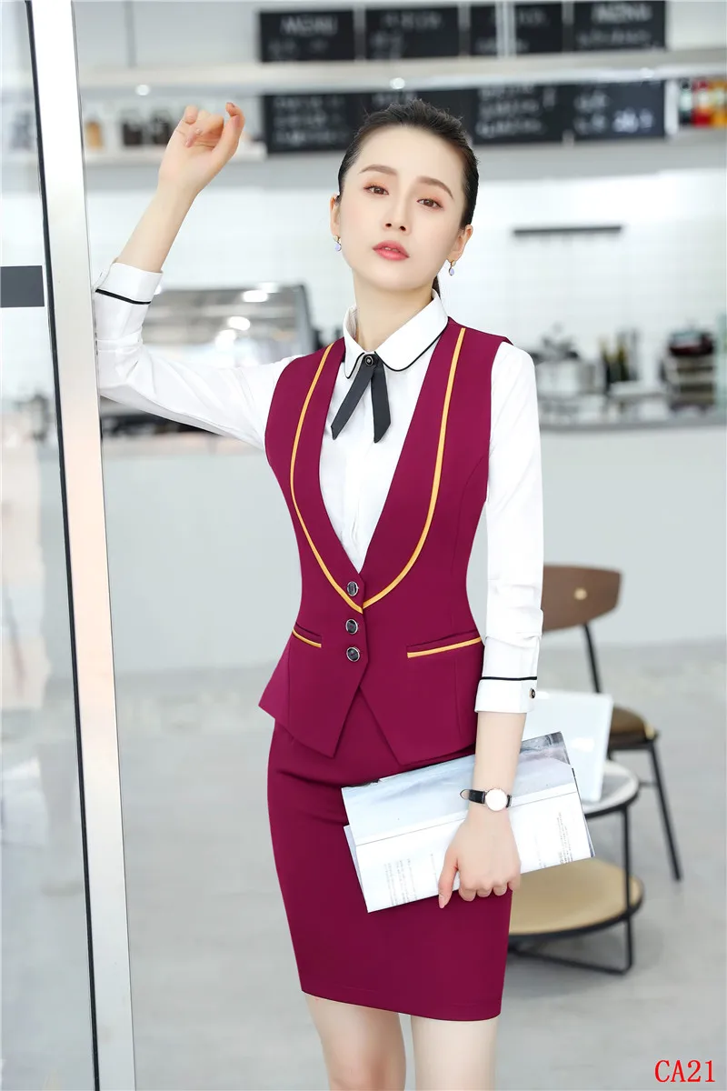 2 pieces set uniform styles blazers women business