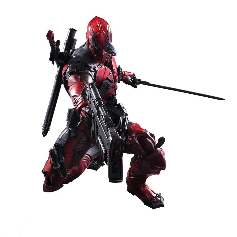 26 см Play Arts Kai Deadpool Wade Winston Wilson X-men аниме игрушки Фигурки ПВХ Коллекция моделей - Цвет: with retail box