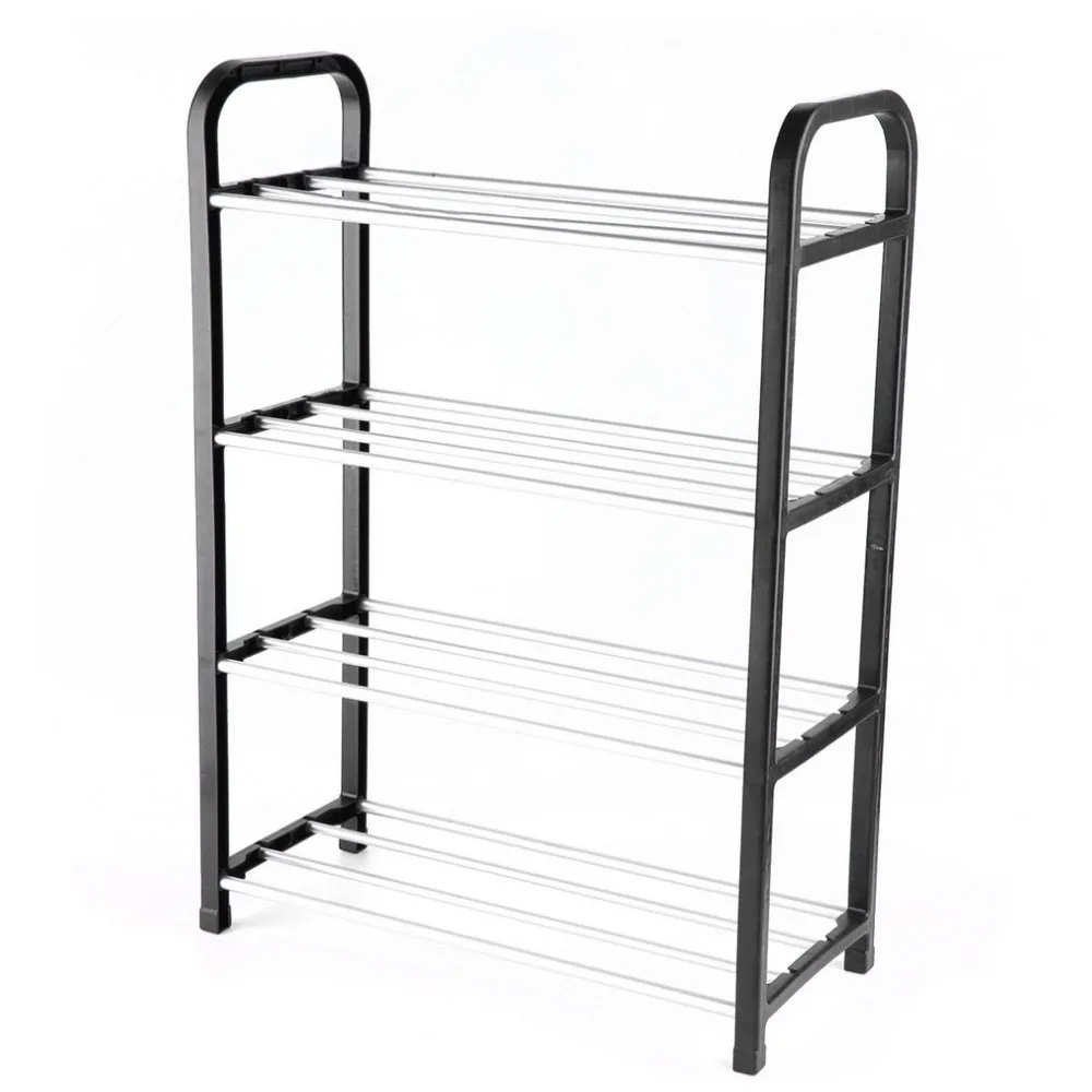 4 Tier Household Metal Shoes Cabinet Organizer Rack Simple Stand Sturdy Shelf Storage Holder Kitchen furniture Combined