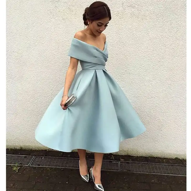 off shoulder vintage cocktail dress