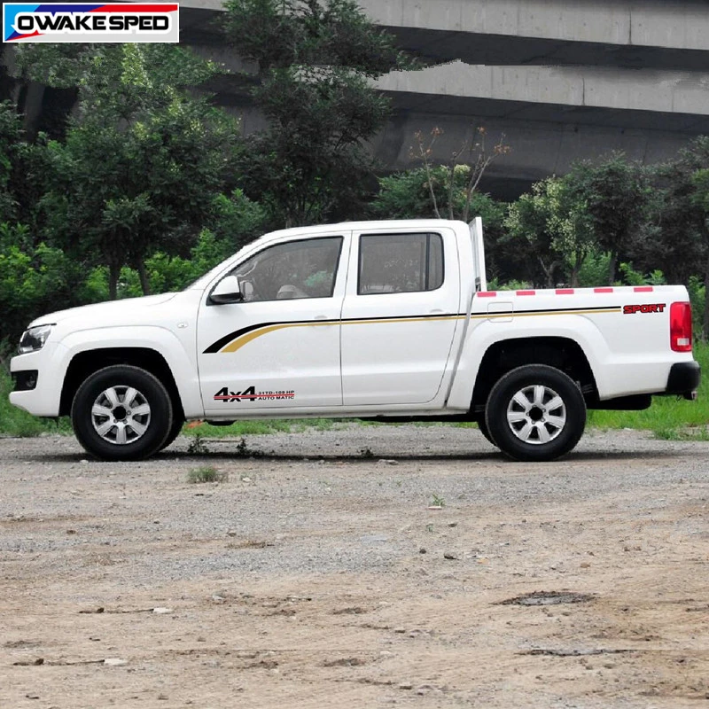 Виниловая наклейка для Volkswagen Amarok 4X4 Спортивная графика автомобиля бокового