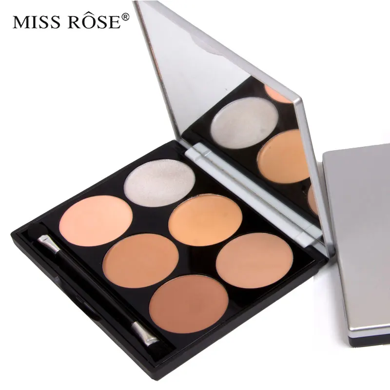 Miss rose brand pro concealer contour palette 6 colors foundation make