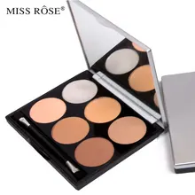 Miss rose brand pro concealer contour palette 6 colors foundation make up base maquiagem makeup set