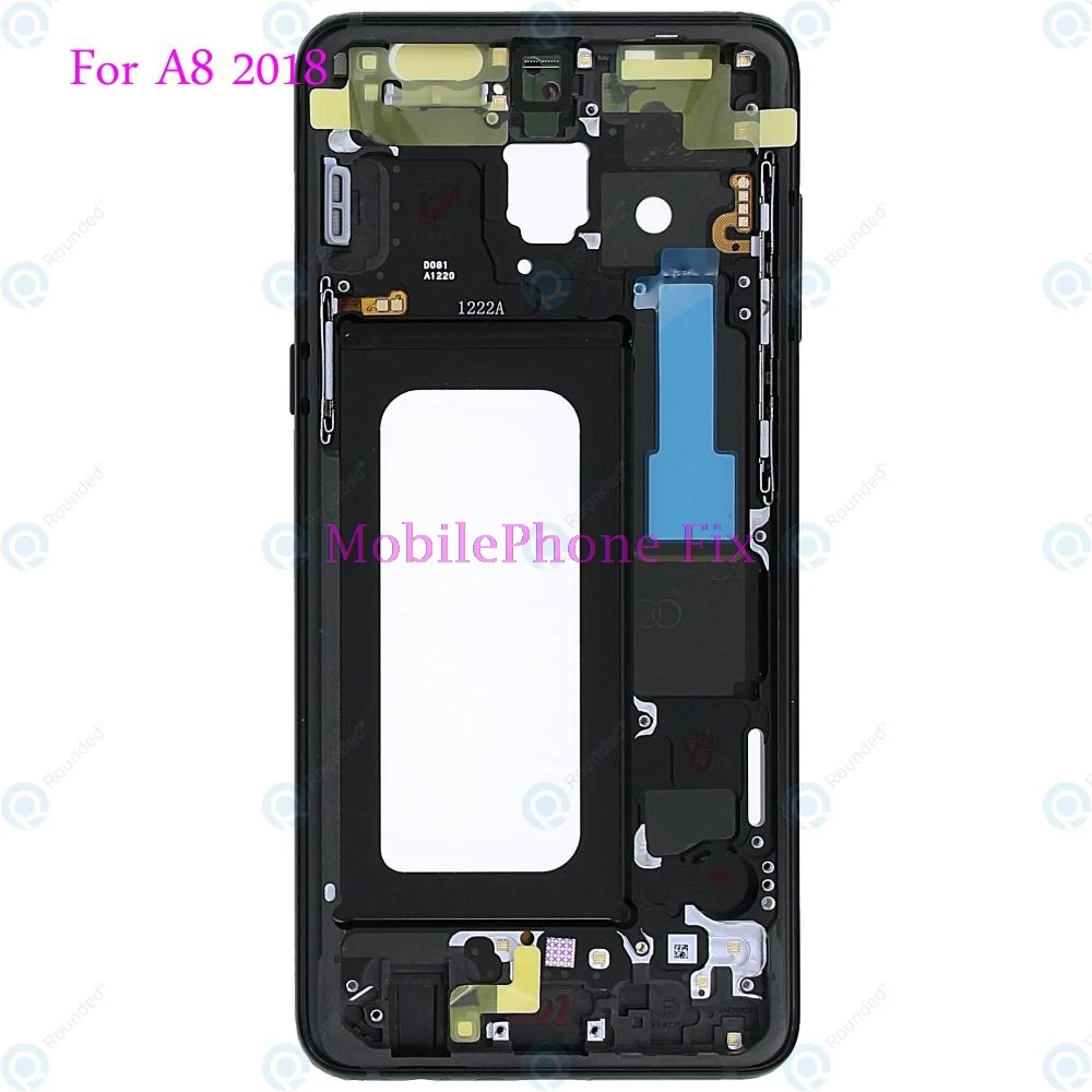 

LCD Front Frame Middle Housing Bezel Chassis For Samsung Galaxy A8 2018 A530 Back Faceplate With Side Buttons Parts