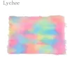 Lychee Life 21x29cm A4 Rainbow Fur Fabric High Ouality Flocking Fur Synthetic Leather DIY Sewing Material For Hair Accessories ► Photo 2/6