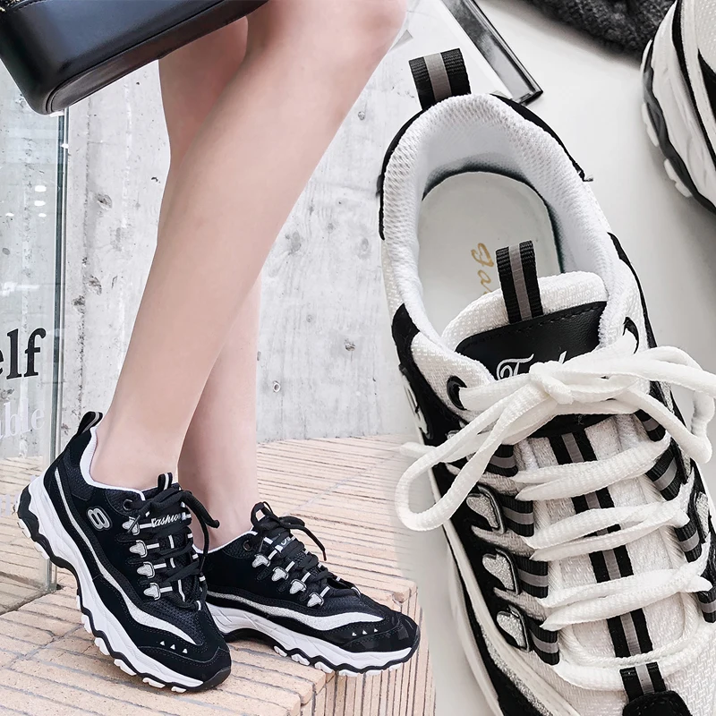 Leader Show Woman Sneaker Trend Flyknit Light Rubber Brand Sports Shoes For Women Spring Sport Shoes Outdoor Woman Walking Shoes