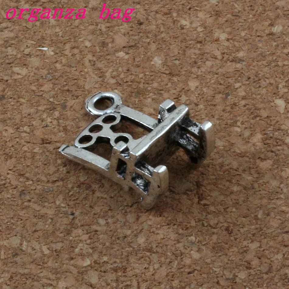 Hot ! 3D chair Charm Pendants 100Pcs/lot Hot sell Antique Silver Jewelry DIY 10x19X8mm A-178