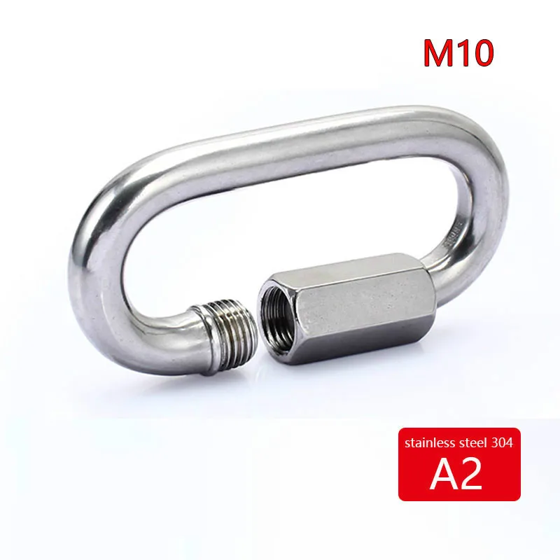 

2 pcs M10 Quick Link Chain Repair Shackle 10 MM Threaded Sleeve