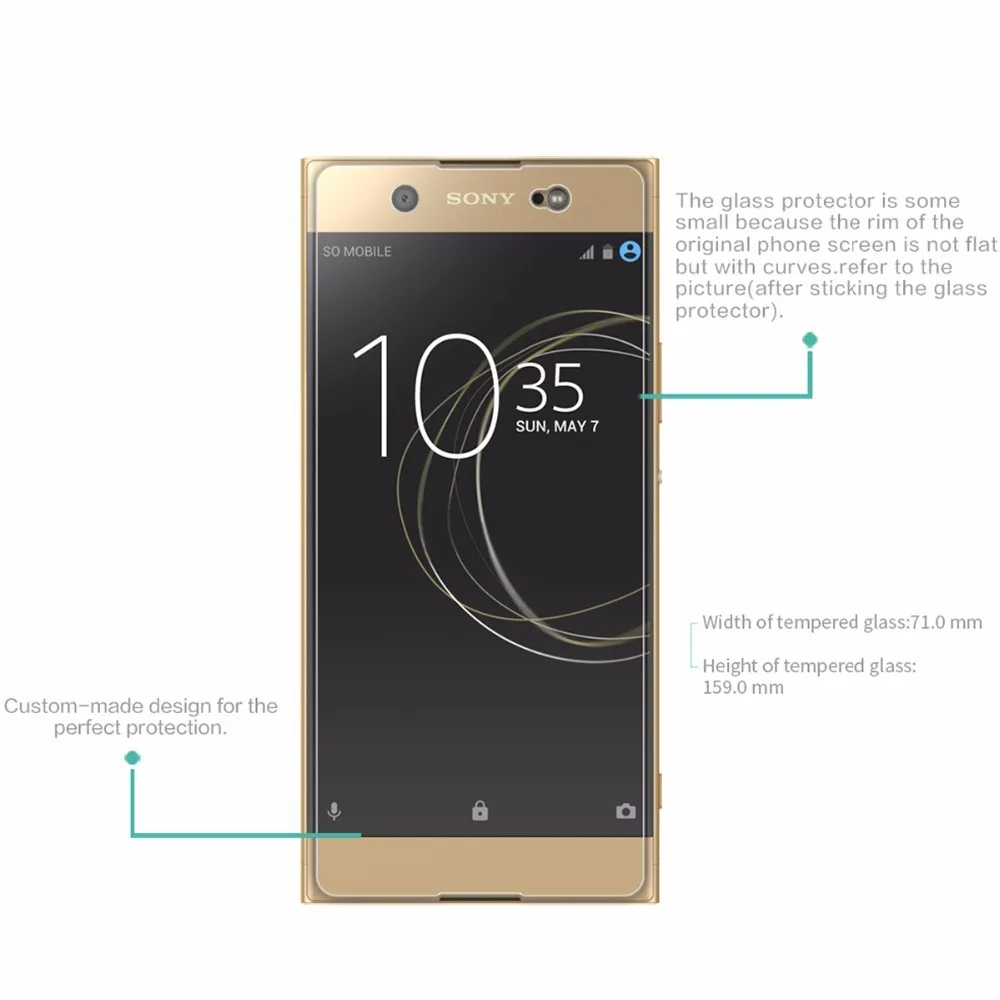 Nillkin-Marca-Protezione-Dello-Schermo-Per-Sony-Xperia-XA1-Ultra-Vetro-Temperato-Incredibile-H-Pro-2