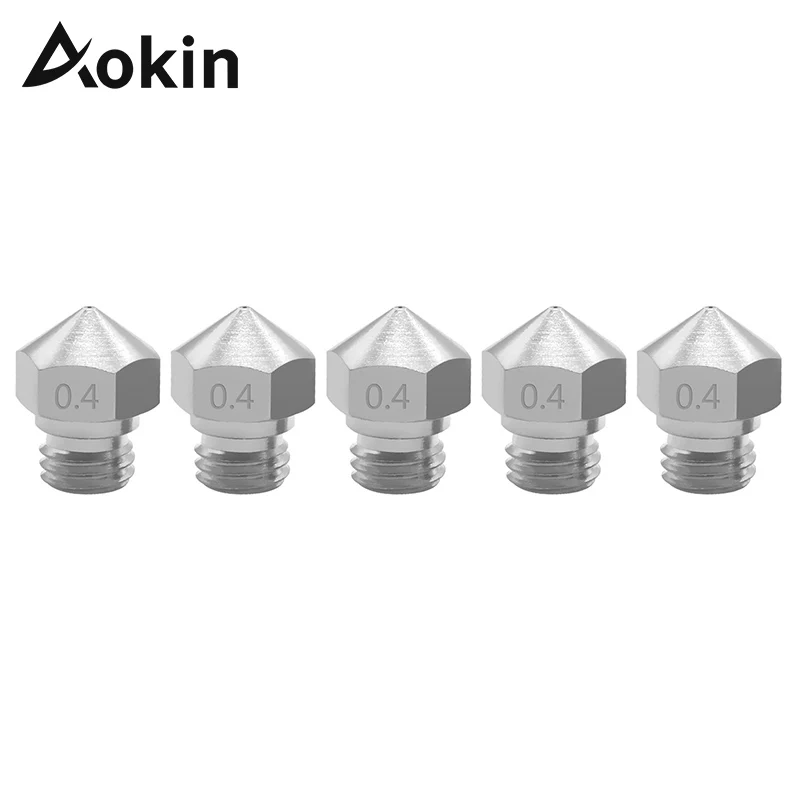 

Экструдер MK10 для 3D-принтера, 0,2/0,3/0,4/0,5/0,6/0,8/1,0/1,75 мм, резьбовой наконечник mk10 из нержавеющей стали, 5 шт.