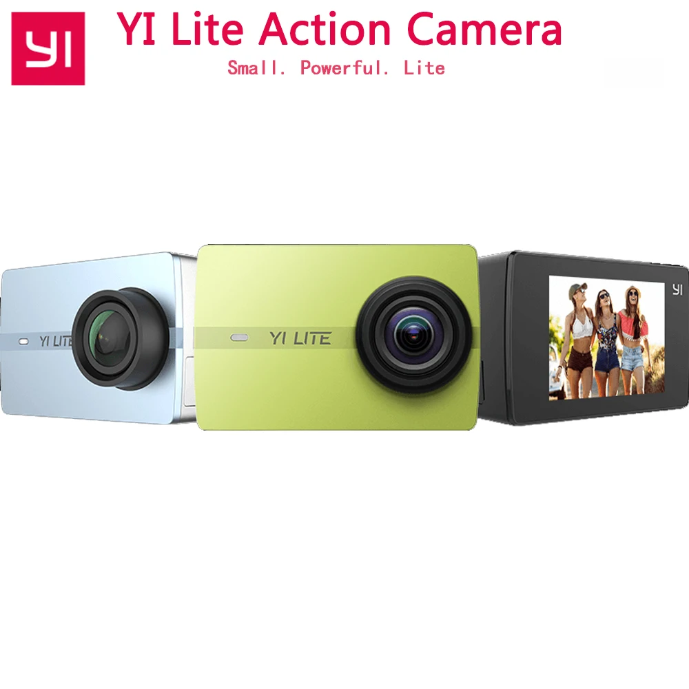 YI Lite Action Camera Real 4K Sports Camera Support WiFi Bluetooth Connection 2 Inch LCD Touch Screen 150 Degree Wide Angle Lens