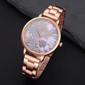 

Fanteeda Fashion Simple Printed Casual Dial Quartz Wrist Watch montre femme para mujer zegarki damskie bracelet women clock