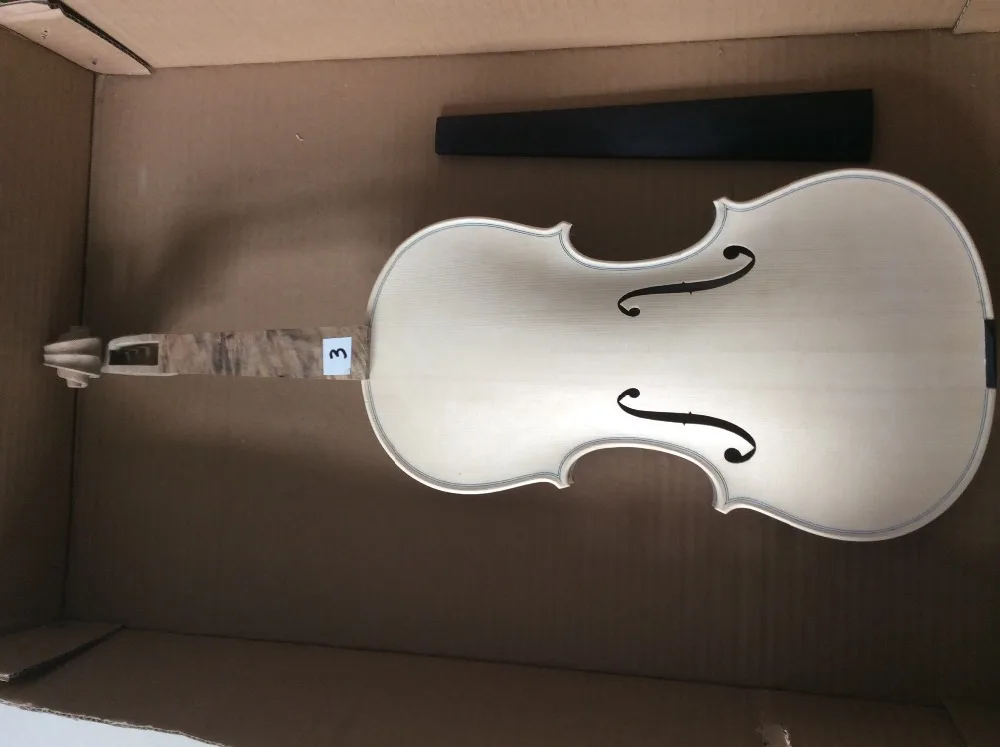 Unvarnished white bird eye wood violin 4/4 birds' eye wood violin acoustic violin violin accessories