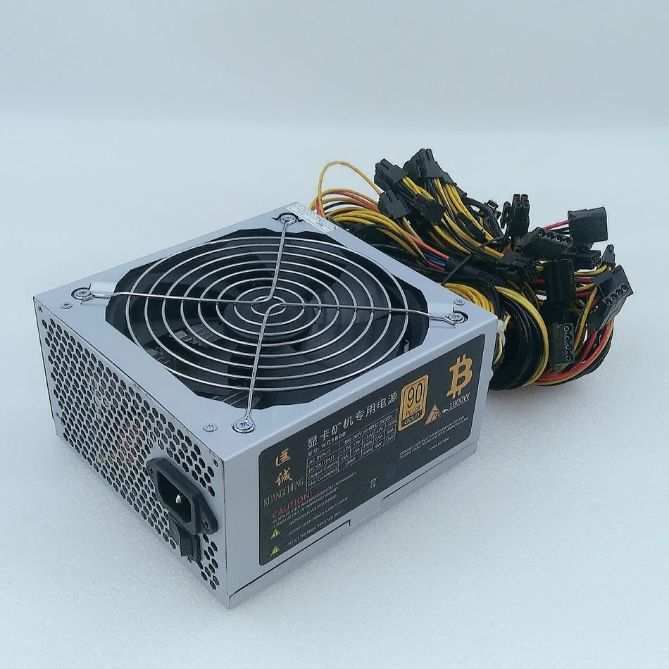 ETH ETC MINER PSU 1800 Вт(с кабелем) ETH Miner блок питания для P104 P106 RX550 560 RX 570 GTX1050I GTX1060 GTX1080I 6 GPU карт