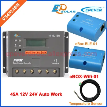 

EPEVER solar controller EPSolar VS4524BN 12v 24v auto work with temperature sensor and wifi BOX bluetooth function 45A 45amp
