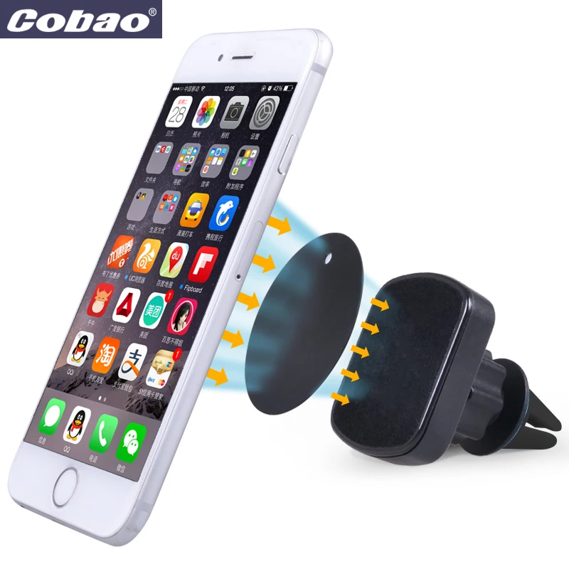 

Cobao universal strong suction magnetic car holder air vent holder stand for smartphone Iphone 4s 5 5s 6 6s plus Galaxy xiaomi