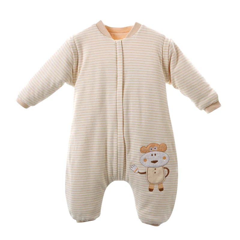 Natural Colored Cotton Baby Sleeping Clothes Infant Kids Split Sleeping