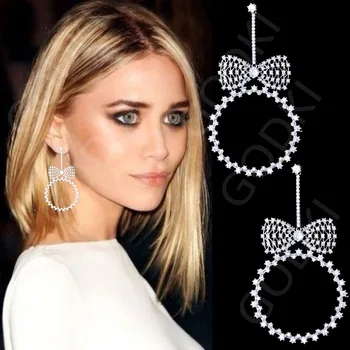 

GODKI Luxury Bowknot Full Micro Cubic Zirconia Pave Women Wedding Bridal Party Engagement Earring