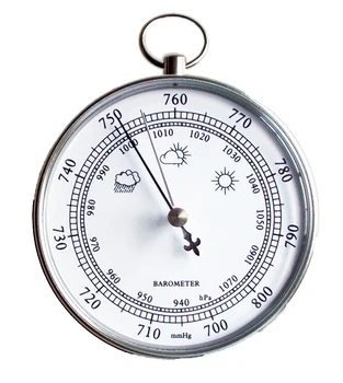 

B9100 10cm Diameter 940~1070 hpa Room Suspended Barometer Outdoor Fishing Sliver Empty Membrane Barometer
