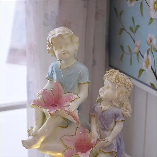 Европейский роскошный Стильный чехол-накладка с цветочным рисунком» и «Fairy Elf фонтан воды украшения гостиной для крытой свадьбы украшения подарок аквариум