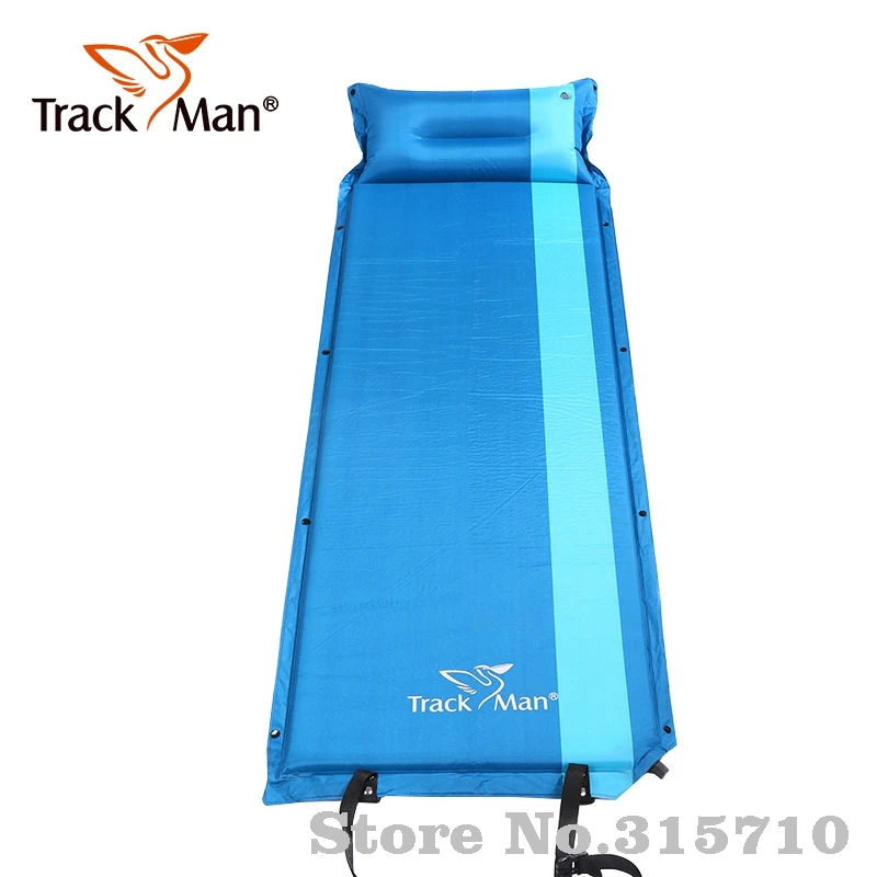 Trackman single person Outdoor Self Inflating Sleeping Pad with Pillow Camping Tent Mat Travel