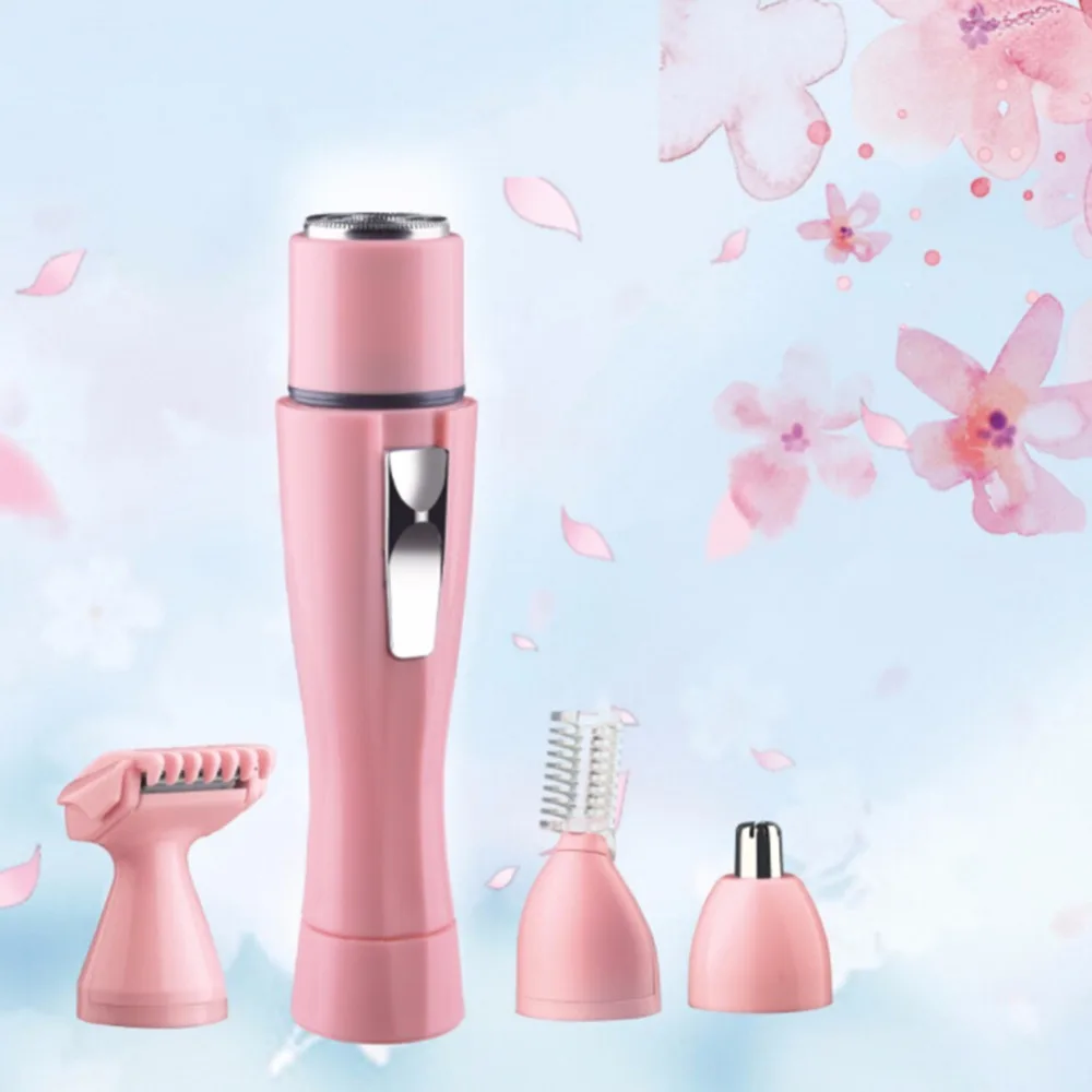 Ladies 4 in 1 Mini Shaver Epilator Hair Trimmer Electric Portable