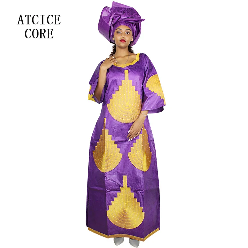 

african dresses for women new african bazin embroidery design dress long dress LA093#