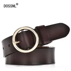 DOSSNL Для женщин для отдыха Ремни бренд Высокое качество коровьей большой кожаный пояс Для женщин Pin Бизнес женский пояс B009