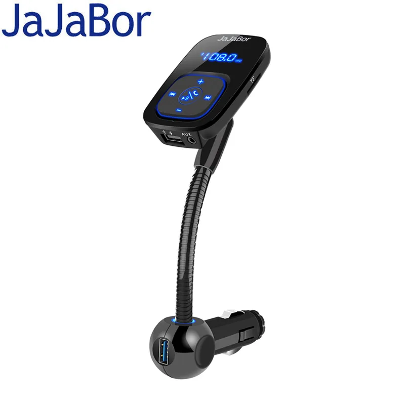 JaJaBor FM передатчик Bluetooth Car Kit громкой связи AUX аудио Автомобильный MP3-плеер fm-модулятор Поддержка TF карты/U Воспроизведения Диска