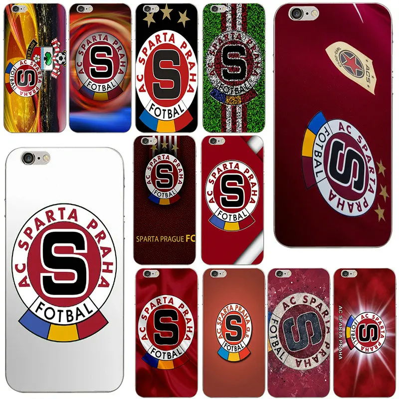 

Soft TPU Silicone Cell Phone Case Cover for iPhone 7 5 5S 5C SE 4 4S 6Plus 6SPlus 7Plus X 8 8Plus Bag Fashion Sparta Prague Logo