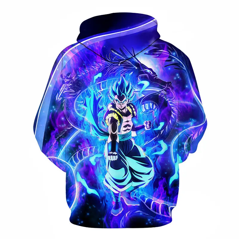 Fashion Seven Dragon Ball Personality Dragon Ball Fury Z Dragon Ball Prince Pullovers 3D Digital Printed Pocket Pullovers